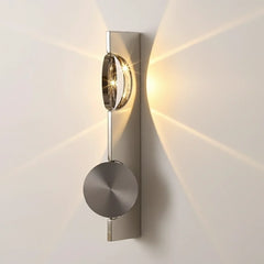 Aurora Borealis – Modern Dual-Disc LED Wall Sconce (Chrome)