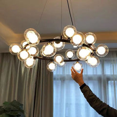 Opal – LED Bubble Chandelier (Brushed Brass)