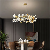 Wreath on Head – Luxury LED Chandelier (Gold & Crystal)